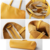 Luxury Fashionable Women's Casual Genuine Leather Tote Bag